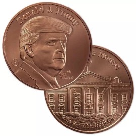 5 x President Trump Rounds - 1 AVDP Oz, .999 Pure Copper- Maga Support Coin-2024