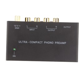 Phono Amplifier, Preamp, Stereo RCA Input, Output, Turntable Amplifier with Independent Button Control, Low Noise for Turntable, Connect to