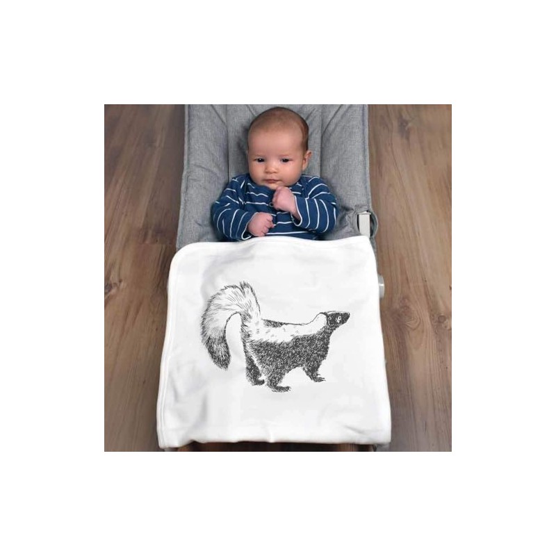 Azeeda 'Beautiful Skunk' Cotton Baby Blanket/Shawl (BY00038474)