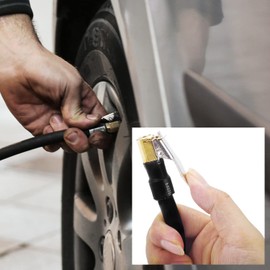 UGBO Valve Extension Car Valve Tyre Inflator Hose Lever Connector Tyre Inflator Hose Valve Connector 1 Tyre Inflator Lever Plug with 2 Car Valve Adapters for Compressor Car Bicycle Motorcycle