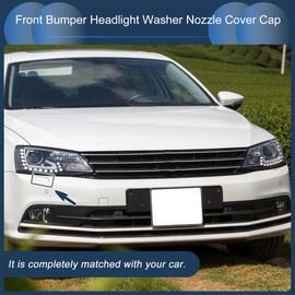 INFINAUTO Front Right Bumper Headlight Washer Nozzle Cover Cap No.5C6955110 Bumper Trim Nozzle Cover for Volkswagen Jetta A6 2011-2014 Silver Tone Plastic 1 Pcs