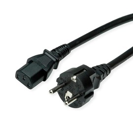 VALUE Power Cable CEE7/7 Straight + IEC-C13 Straight 1.8 m