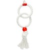 Rosewood Parrot Toy Twin Parrot Rings, Large,White