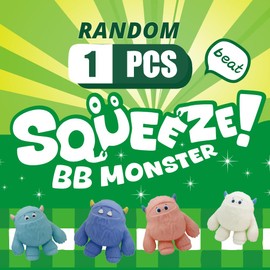[Random 1pcs] BB Monster Cute Soft Squeeze Little Stretchy Fidget Toys, Ideal Kid Boys Girls Sensory Anxiety Stress Relief Gifts