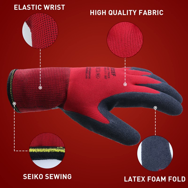 LOCCEF 2 Pairs Winter Work Gloves for Men and Women,