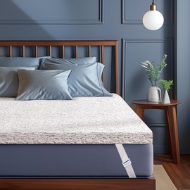 SyMax 3 inch Memory Foam Mattress Topper, Cooling Mattress Topper with Removable Cover, Non-Slip Breathable Bed Topper for Sofa Bed, RV, Camper(3 Inch, King)