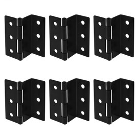GBGS 6 Pcs 3" Half-Surface Chest Hinges,Black Offset Hinge for 1" Thick Door Panel,Max Load 66lb