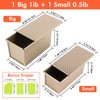 Beasea Pullman Loaf Pan with Lid, 2 Pack Non-Stick Bread