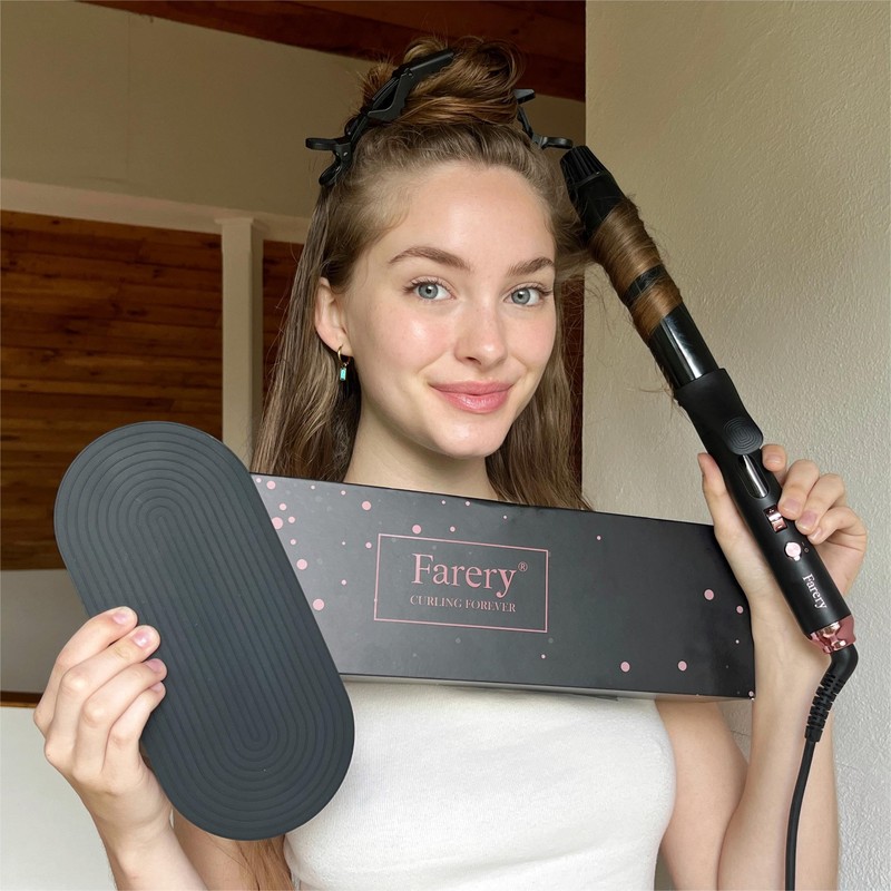 FARERY Long Barrel Curling Iron 1 1/4 inch, 1.25 Inch