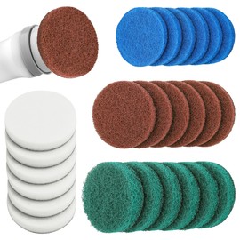 Hejo Pack of 24 Attachments for Bosch Universal Brush, Durable Electric Cleaning Brush Pad Compatible with Bosch Home/Garden 6033, Attachment for Bosch Cleaning Brush (4 Types Brush Head)