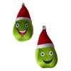 2 Piece Sprout Plush Christmas Dog Toy Happy FaceDog Plush