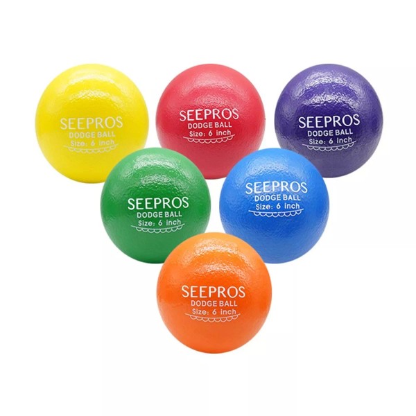 SEEPROS Foam Dodgeball Set - Soft Skin, Low Bounce, Set