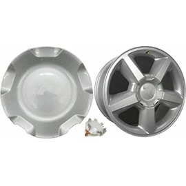 for Chevy Wheel Center CAPS Silverado Tahoe Suburban Avalanche 2007-2013 Silver 9596007 (1pcs Matte Silver)