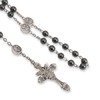 Nazareth Store St Michael Rosary Hematite Stone Beads Necklace Metal