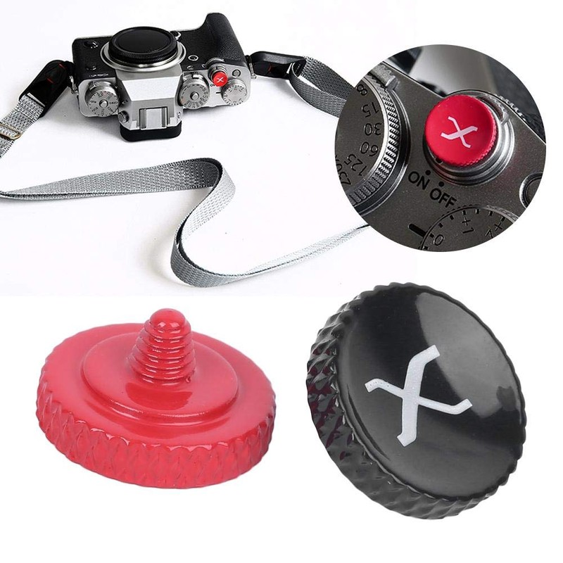 Topiky 2 Piece Aluminum Alloy Camera Shutter Release with Rubber