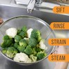 U.S. Kitchen Supply Set of 3 Stainless Steel Colander Strainers