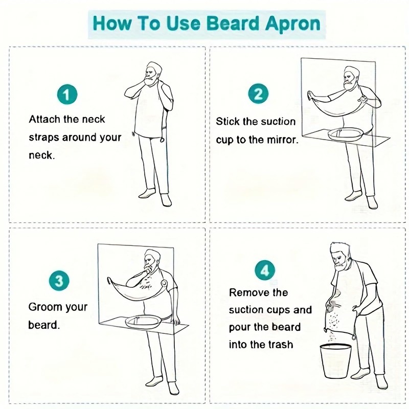Shaving Apron Bib for Men – Waterproof Hair Catcher with