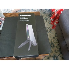 N/A NIB & SEALED - GameStop Powered Headset Stand w/ USB charging Ports & RGB bar