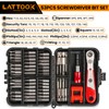 53-Piece Screwdriver Bit Set, LATTOOK Right Angle Low Profile 90