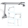 PDPBath Brass 16 Inch Shower Head Extension Arm, Upgrade Flexible