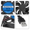 4Pcs USB Fan DC 5V 8025 80MM Cooling Fan 80x80x25mm