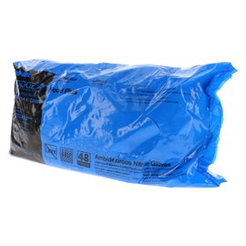 Grippaz Food Plus 8 Mil Nitrile 12" Disposable Gloves 48-Pack, Fish Scale Grip, Enhanced Fatty Food Handling, Blue, Large (67-308/L)