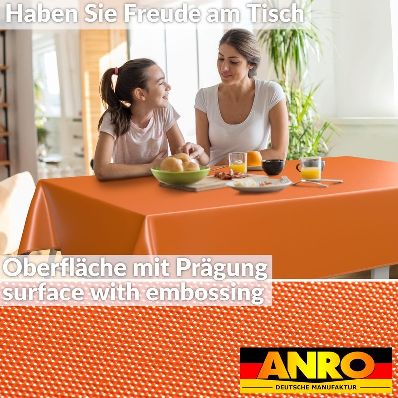 ANRO Oilcloth Tablecloth, Washable, Oilcloth, Garden Tablecloth, Outdoor, Indoor, 100