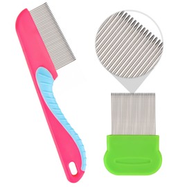 Lice Comb, Nit Comb, Metal Human Lice Comb, Nit Comb, Extra Fine, Flea Comb, Lice Comb, Lice Comb, Safely Removes Lice from Extra Fine for Baby, Children, Adults and Pets