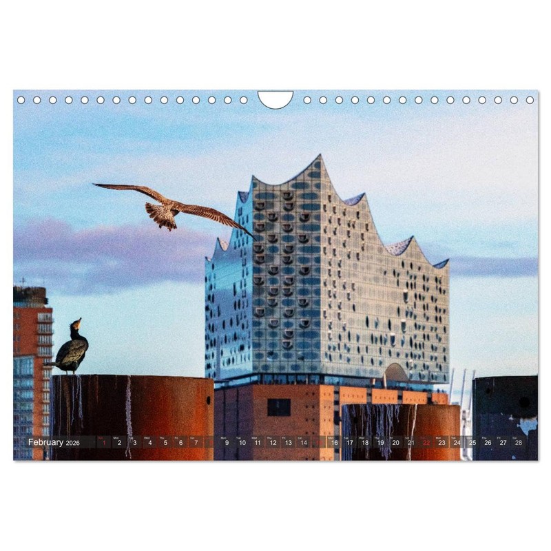 Hamburg perspectives (Wall Calendar 2026 DIN A4 Landscape), CALVENDO 12