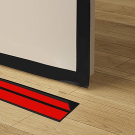 T-Shaped Silicone Seal Strip for Door & Windows Gaps,Weather Stripping Door Seal Strip，Door Draft Stopper for Side of Door，Sliding Door (Black, 10FT×1.97IN)