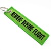 Rotary13B1 - Remove Before Flight Keychain - Lime Green