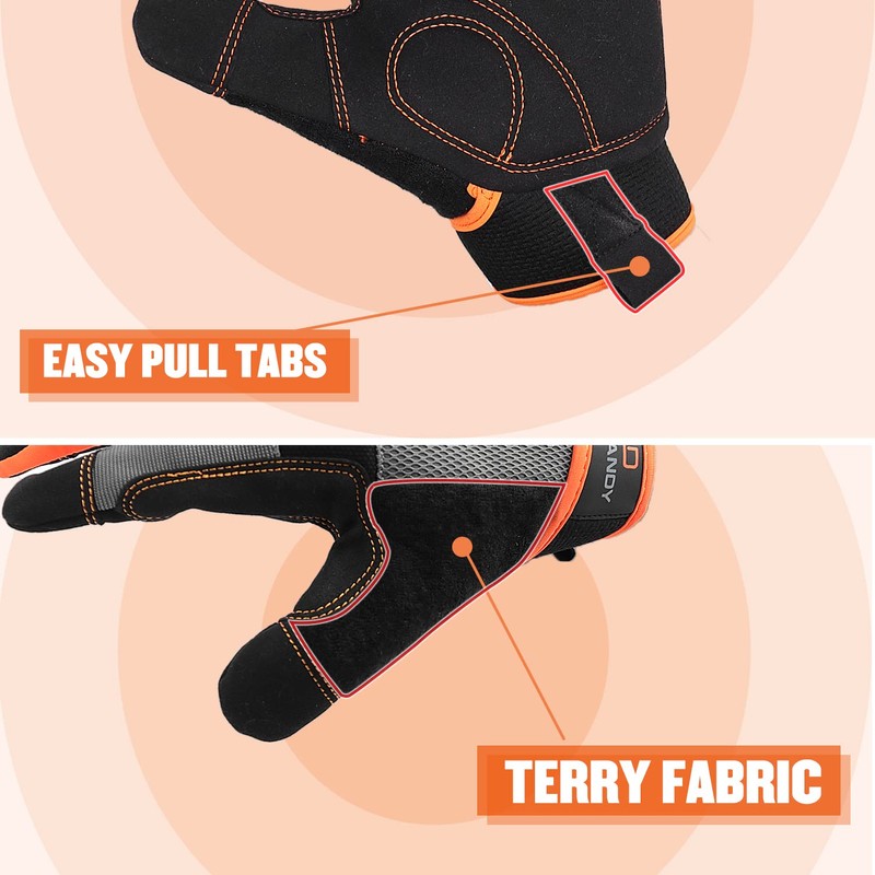 HANDLANDY Touchscreen Work Gloves for Men and Women, Utility Working
