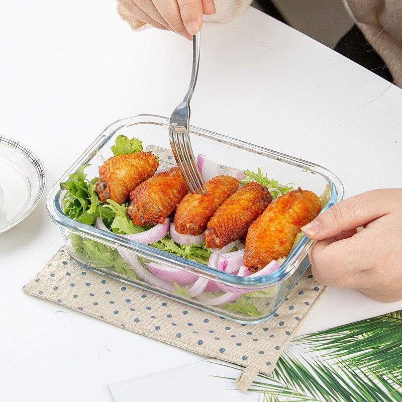 C CREST Glass Meal Prep Containers, [10 Pack] Glass Food