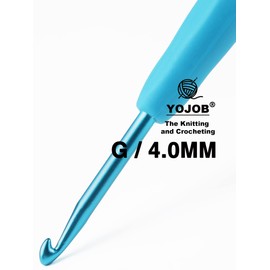 4mm Crochet Hook, Supers Smooth 4 mm Ergonomic Crochet Hooks for Beginner, Comfort for Arthritic, 1 Pack