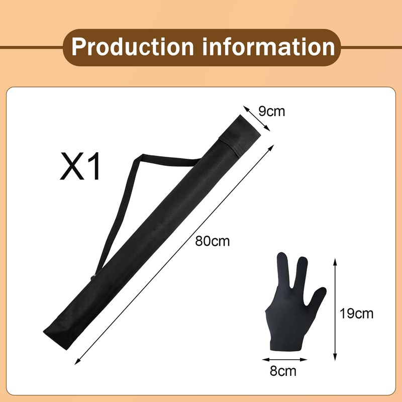 EUYKQNOI 1 Pack Pool Cue Bag, Pool Cue Bag, Portable