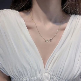 Collar Tulipán Con Colgante De Plata 925 Cristal Para Mujer