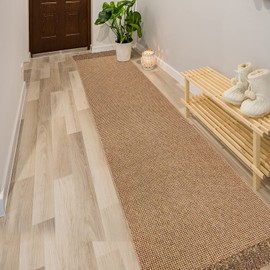 Fixseed Runner Rug for Hallway 2x8 Washable Runner Rugs Hand Woven Rug with Tassels Reversible Cotton Woven Decorative Area Rug for Entryway Living Room Laundry Modern Farmhouse Kitchen Rugs