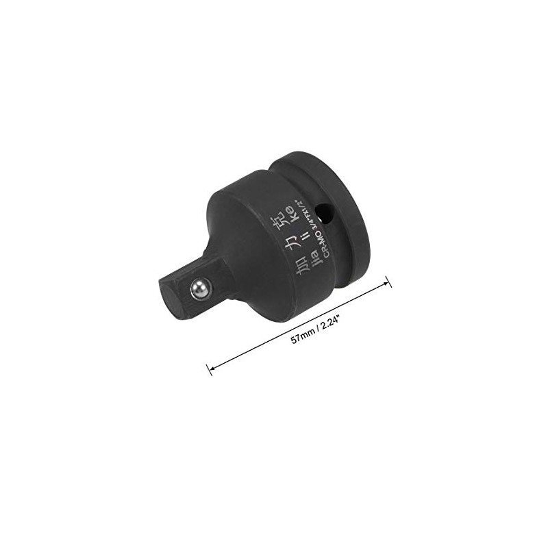 sourcing map 3/4" Drive (Female) x 1/2" (Male) Impact Socket