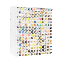 Yallmie Marker Organizer, Art Markers Storage Rack with Multi functional Pen Holder Storage Rack, Alcohol Marker Holder Suitable for Home Classroom Office Decor (180 slots)