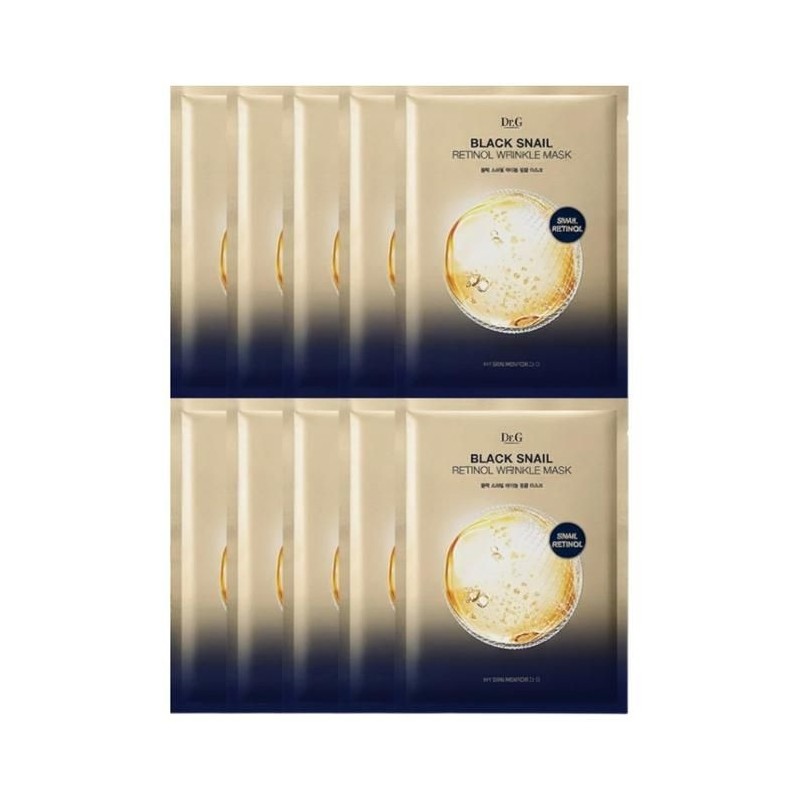 Dr.G Black Snail Retinol Wrinkle Mask 10 sheets / 닥터지