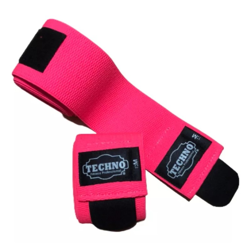 Techno Vendas Rodilla Gym Crossfit + Straps Lifting Correas