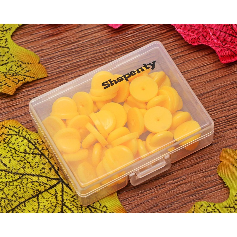 Shapenty 30PCS Butterfly Clutch PVC Rubber Pin Backs Keepers Replacement