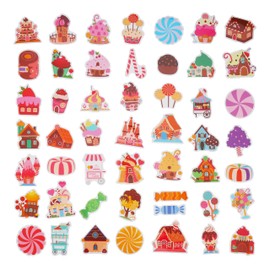 100 Pack Candyland Stickers, Candy Land Party Favors, Birthday Decorations