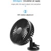 linlinfa Car Fan, USB Fan, 12V/24V Universal 360°Rotating Car Cooling