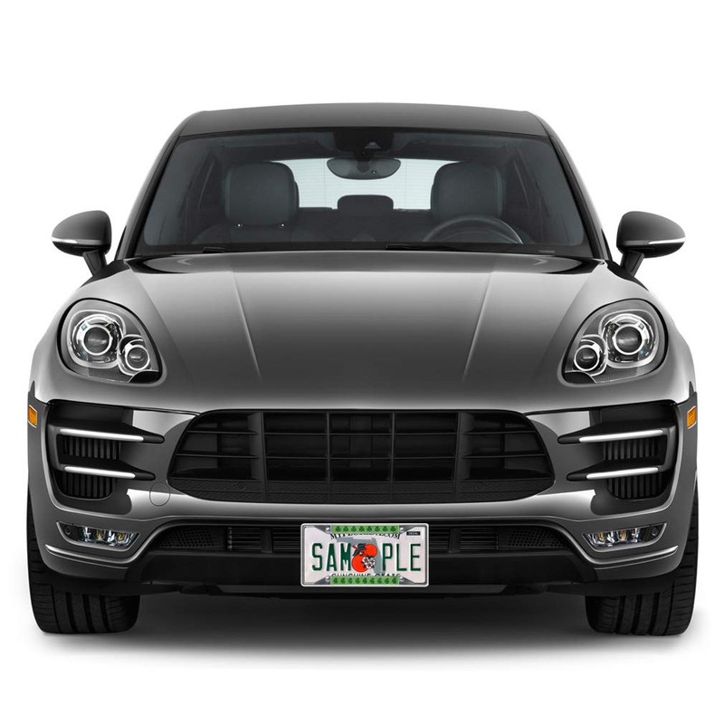 Fastasticdeals Metal Insert License Plate Frame Green Shamrock Leaf Weatherproof