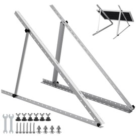 FLYING LION 1 Sets 45inch Adjustable Solar Panel Tilt Mount Brackets with Foldable Tilt Legs, Ieal for 2-4pcs 180 200 300 400 Watt Solar Panel for Roof, RV, Boat, and Off-Grid