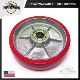 Aftermarket Pallet Jack Steer Wheel Assy Crown PTH (Ser #3-147099 and lower) Ultra-Poly ALUM