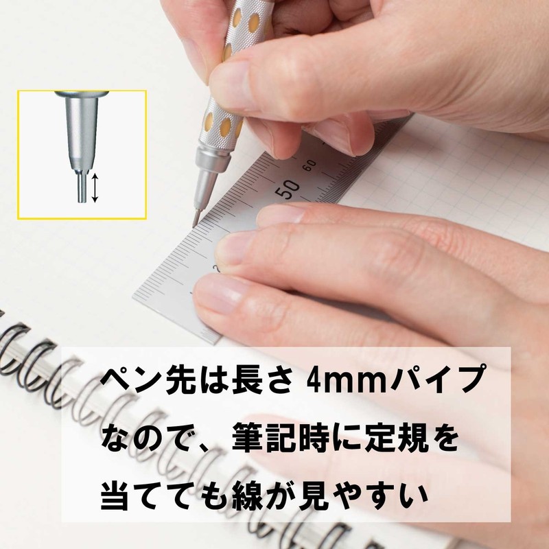 Pentel XPG1019 GraphGear Mechanical Pencil, 0.9 mm, Silver