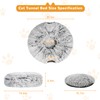 FelRelWel Cat Tunnel Bed with Furry Soft Mat,Cat Donut Tunnels