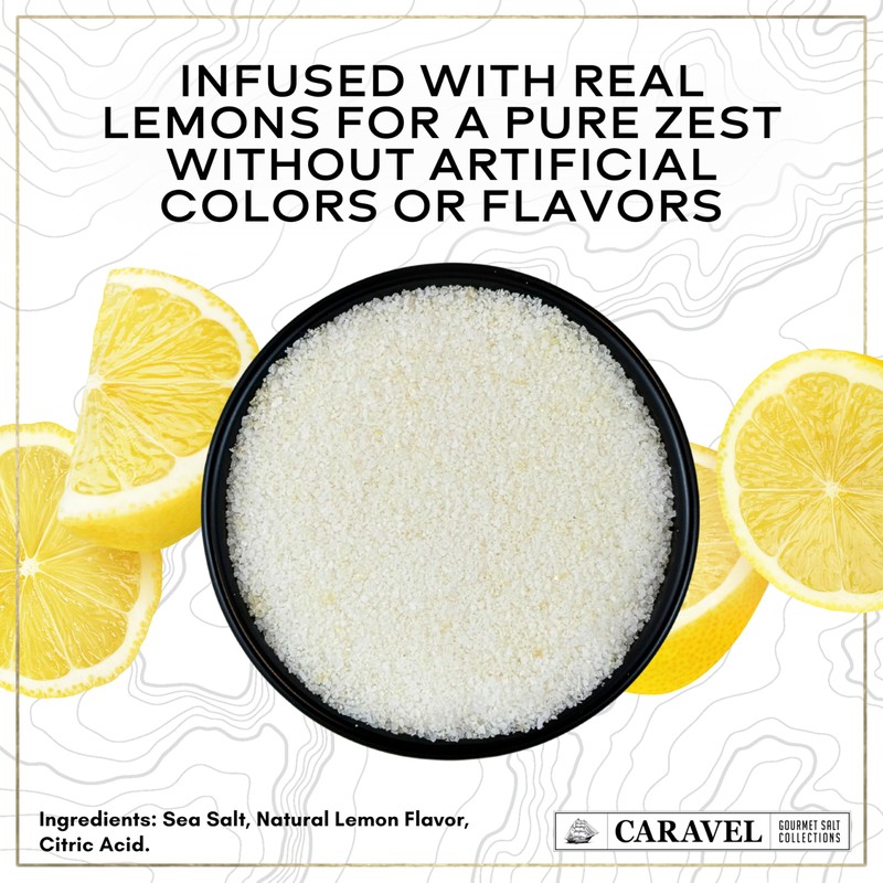 Lemon Salt for Grilling, Roasting and Cooking, Premium Finishing Salt